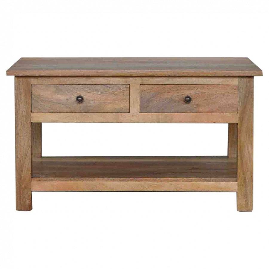 4 Drawer Coffee Table In Mango Wood - Price Crash Furniture