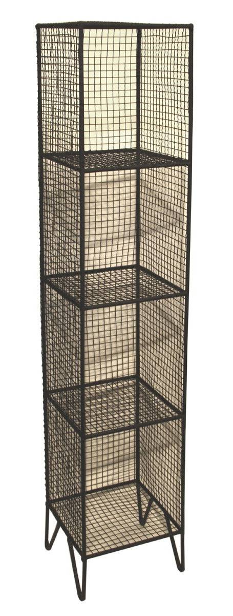 4 Tier Square Shelf Unit Black - Price Crash Furniture