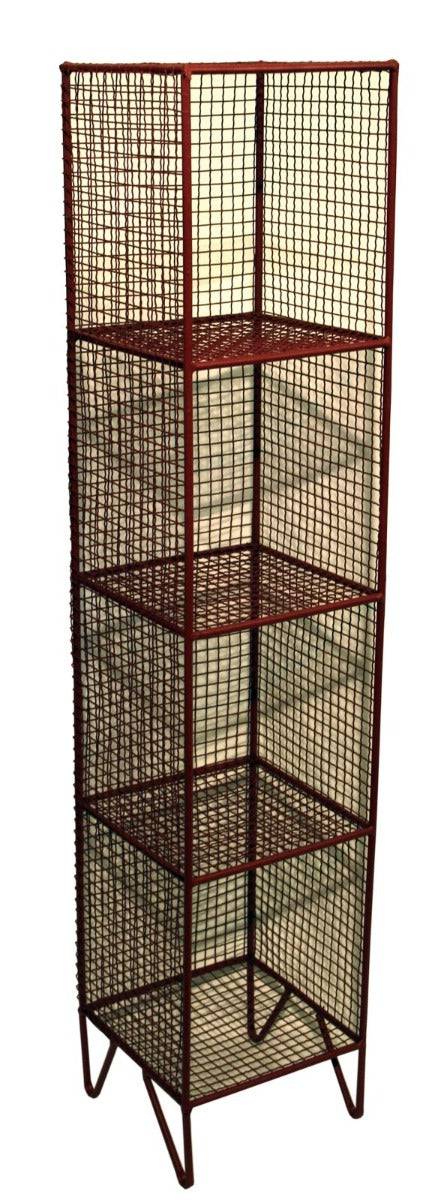 4 Tier Square Shelf Unit Red - Price Crash Furniture