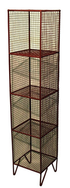 4 Tier Square Shelf Unit Red - Price Crash Furniture