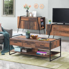 Abbey Coffee Table with 3 Drawers by TAD - Price Crash Furniture