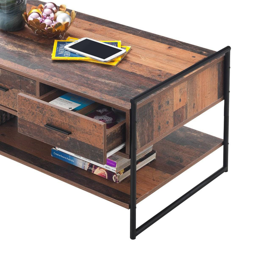 Abbey Coffee Table with 3 Drawers by TAD - Price Crash Furniture
