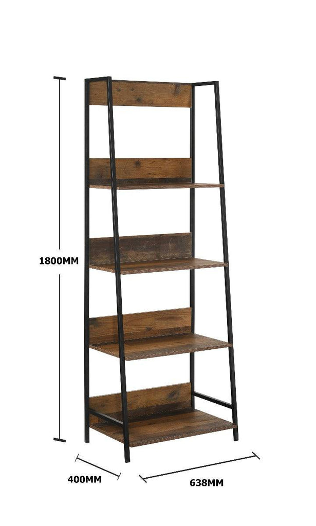 Abbey Ladder Bookcase Shelf with 4 Shelves by TAD - Price Crash Furniture
