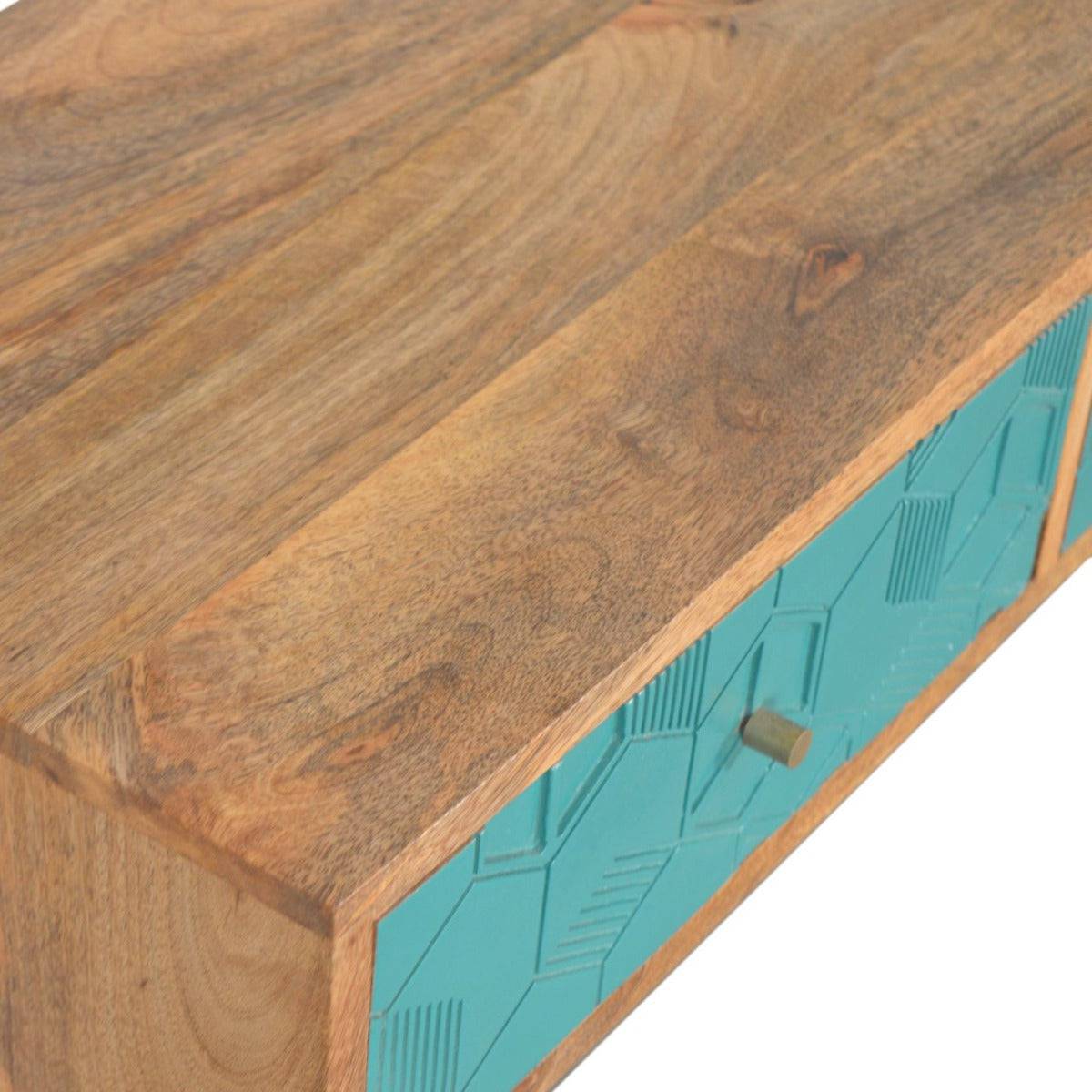 Acadia Teal Console Table - Price Crash Furniture