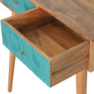 Acadia Teal Console Table - Price Crash Furniture