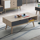 Alford Coffee Table in Sonoma Oak and Grey by TAD - Price Crash Furniture