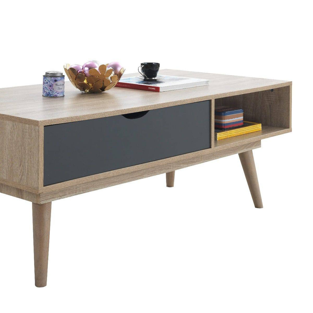 Alford Coffee Table in Sonoma Oak and Grey by TAD - Price Crash Furniture