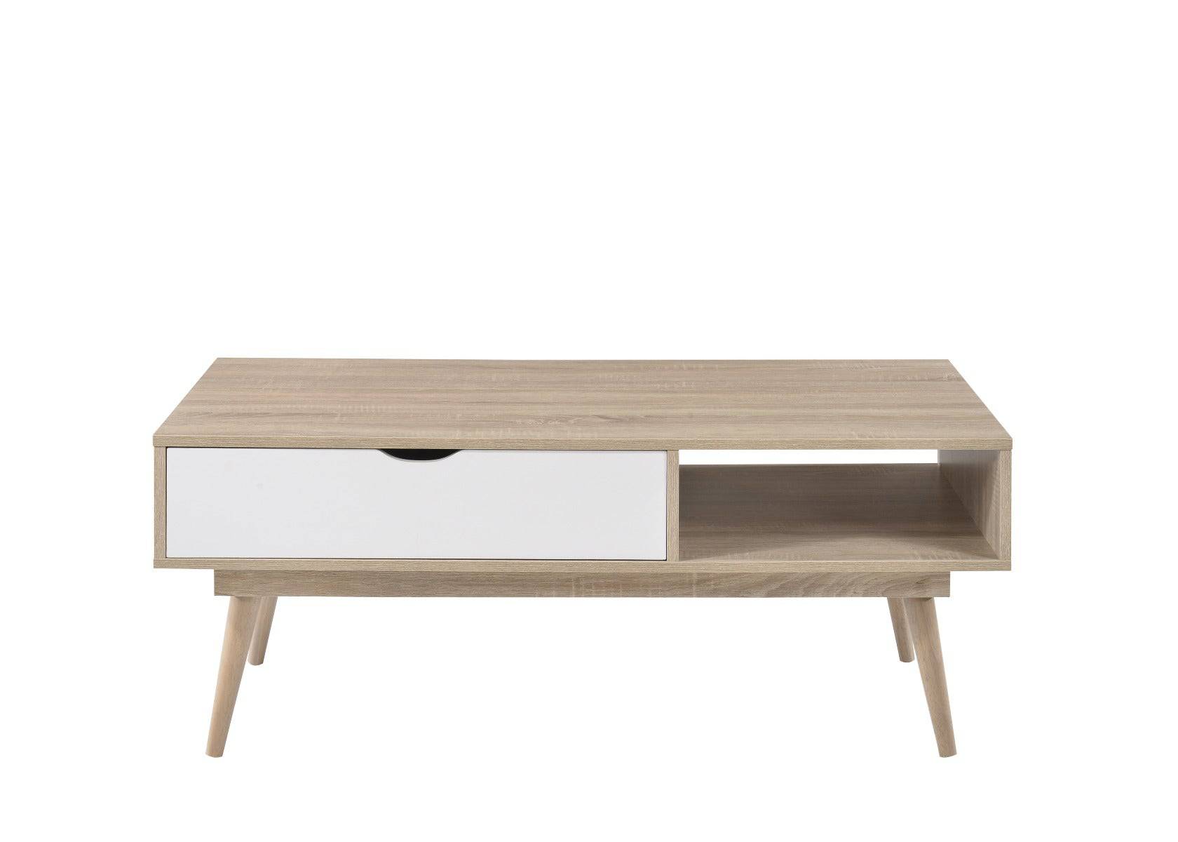 Alford Coffee Table in Sonoma Oak and White by TAD - Price Crash Furniture