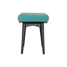 Aqua Cotton Velvet Curved Bench - Price Crash Furniture