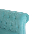 Aqua Velvet Chesterfield Armchair - Price Crash Furniture