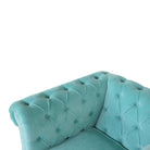 Aqua Velvet Chesterfield Armchair - Price Crash Furniture