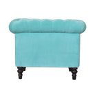 Aqua Velvet Chesterfield Armchair - Price Crash Furniture