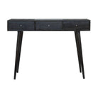 Ash Black 3 Drawer Hallway Console Table - Price Crash Furniture