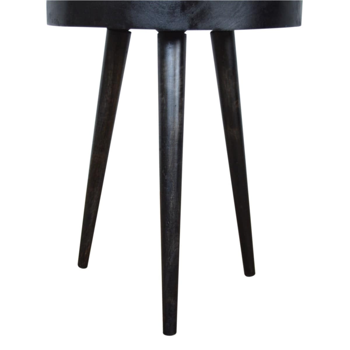 Carbon Black Rattan End Table - Price Crash Furniture