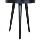 Carbon Black Rattan End Table - Price Crash Furniture