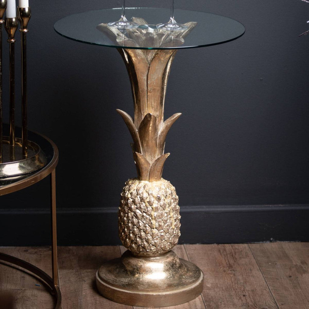 Ashby Gold Pineapple Side Table - Price Crash Furniture