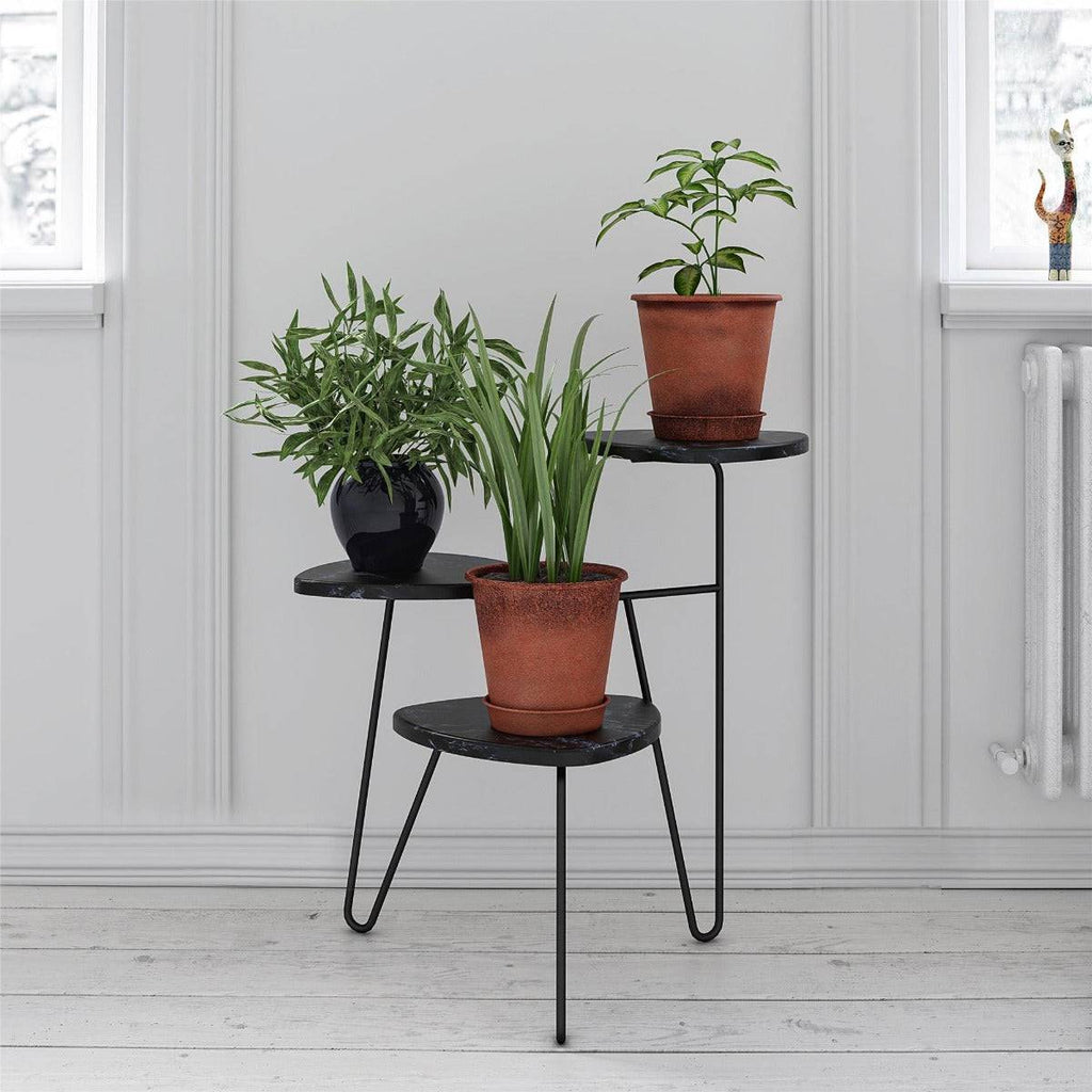 Athena Plant Stand in Black by Dorel Novogratz - Price Crash Furniture