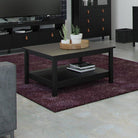 Barcelona Coffee Table with Shelf in Matt Black - Price Crash Furniture