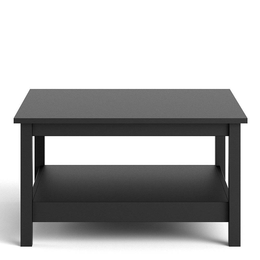 Barcelona Coffee Table with Shelf in Matt Black - Price Crash Furniture