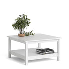 Barcelona Coffee Table with Shelf in White - Price Crash Furniture