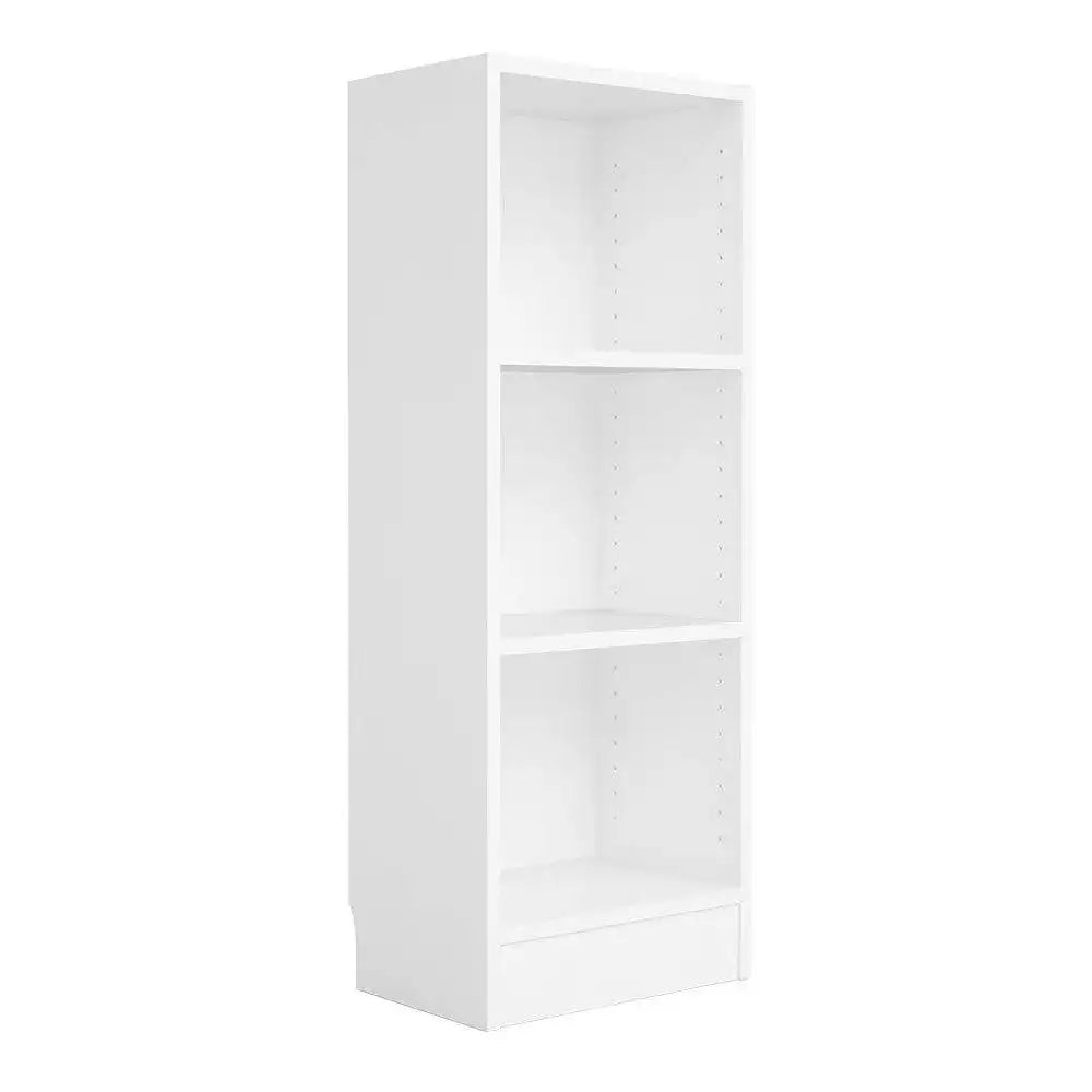 Basic Low Narrow Bookcase (2 Shelves) In White - Price Crash Furniture