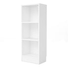 Basic Low Narrow Bookcase (2 Shelves) In White - Price Crash Furniture