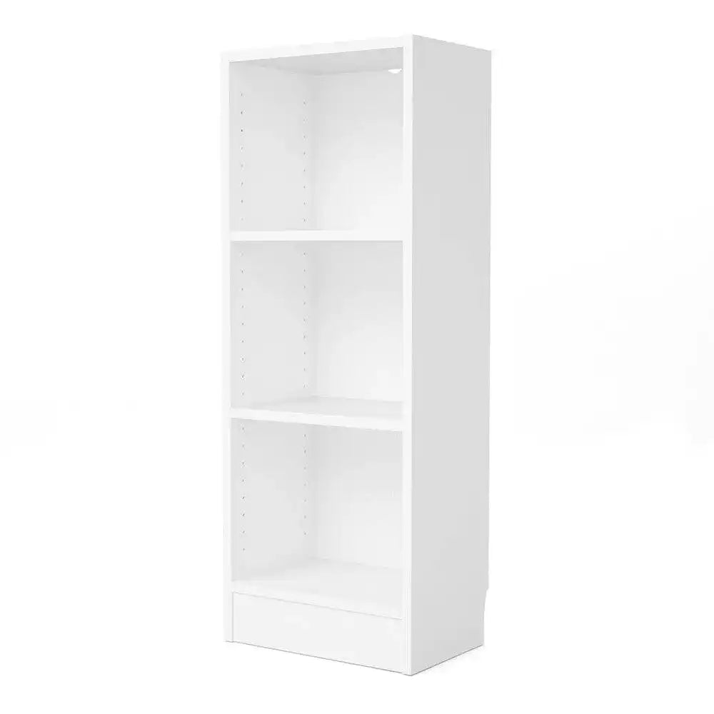 Basic Low Narrow Bookcase (2 Shelves) In White - Price Crash Furniture