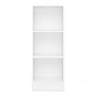 Basic Low Narrow Bookcase (2 Shelves) In White - Price Crash Furniture