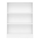 Basic Low Wide Bookcase (2 Shelves) In White - Price Crash Furniture