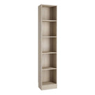 Basic Tall Narrow Bookcase (4 Shelves) In Oak - Price Crash Furniture