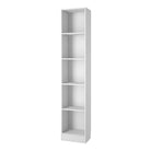 Basic Tall Narrow Bookcase (4 Shelves) In White - Price Crash Furniture