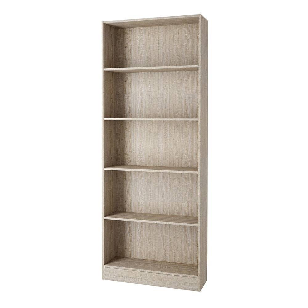 Basic Tall Wide Bookcase (4 Shelves) In Oak - Price Crash Furniture