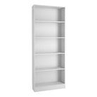 Basic Tall Wide Bookcase (4 Shelves) In White - Price Crash Furniture