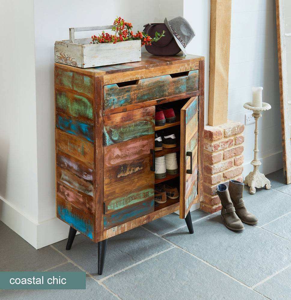 Baumhaus Coastal Chic Shoe Cupboard - Price Crash Furniture