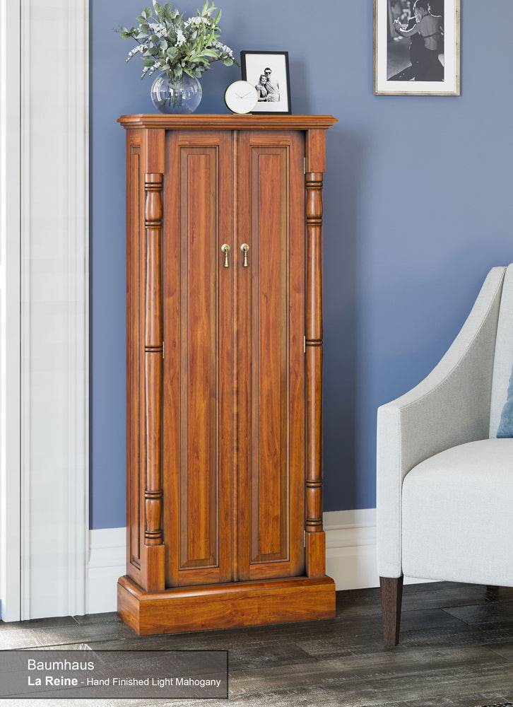 Baumhaus La Reine DVD / CD Storage Cupboard in solid mahogany - Price Crash Furniture