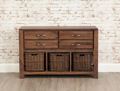 Baumhaus Mayan Walnut Console Table - Price Crash Furniture