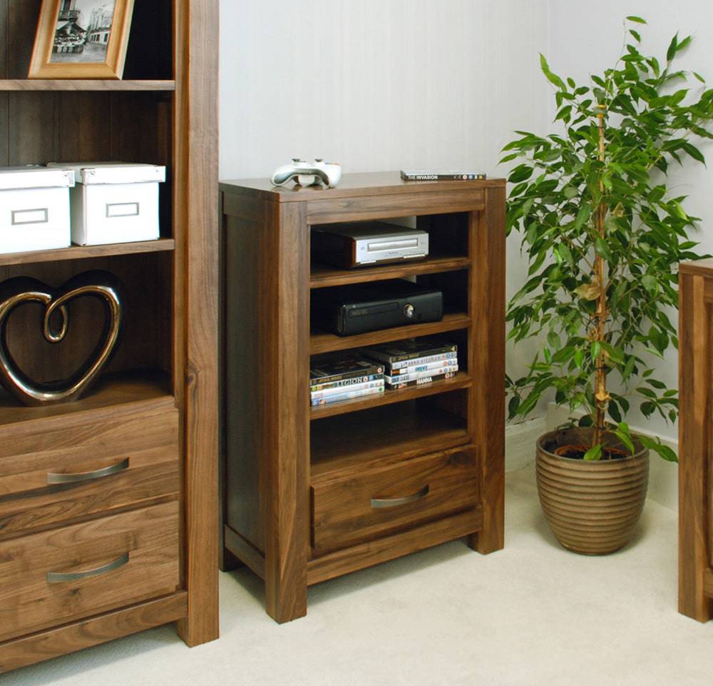 Baumhaus Mayan Walnut Entertainment Ancillaries Storage Unit - Price Crash Furniture