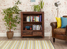 Baumhaus Mayan Walnut Low Bookcase - Price Crash Furniture