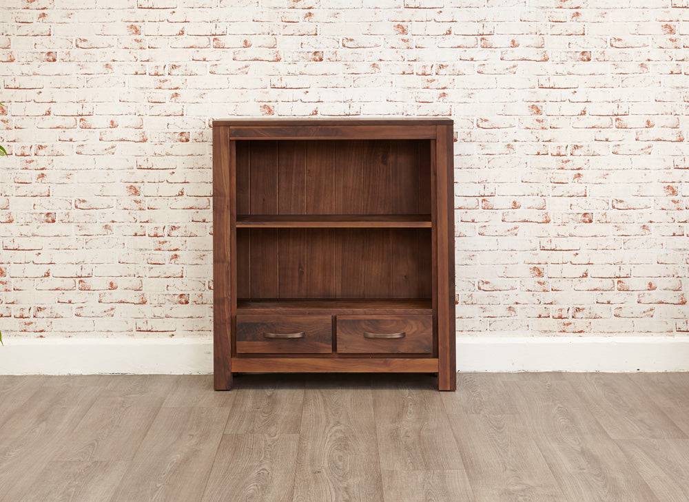 Baumhaus Mayan Walnut Low Bookcase - Price Crash Furniture