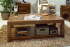 Baumhaus Mayan Walnut Low Four Drawer Coffee Table - CWC08C - Price Crash Furniture