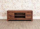 Baumhaus Mayan Walnut Low Widescreen Television Cabinet - Price Crash Furniture