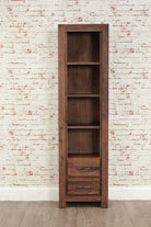 Baumhaus Mayan Walnut Narrow Bookcase - Price Crash Furniture