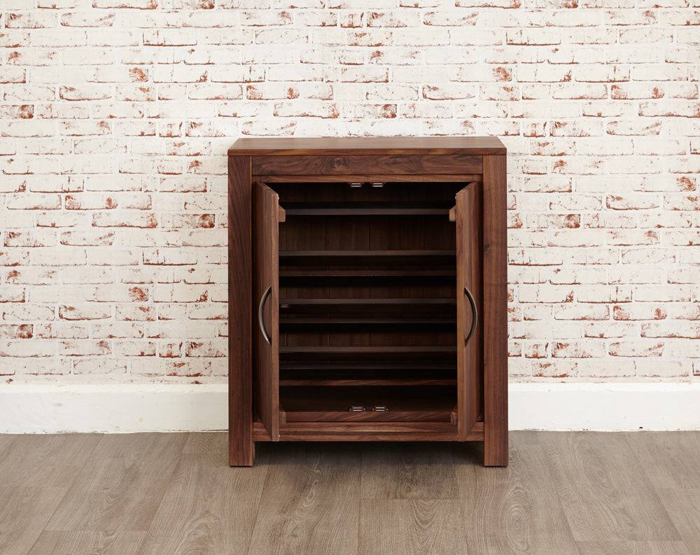 Baumhaus Mayan Walnut Shoe Cupboard - CWC20A - Price Crash Furniture