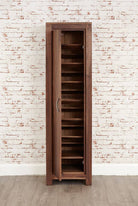 Baumhaus Mayan Walnut Tall Shoe Cupboard - Price Crash Furniture