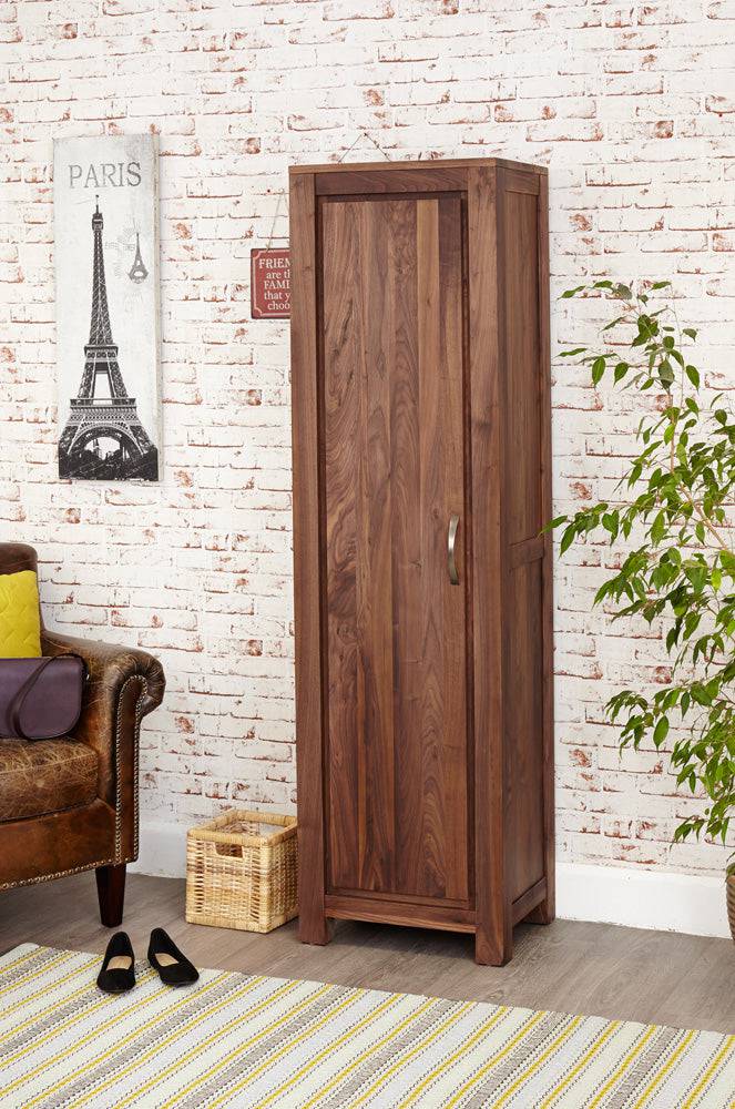 Baumhaus Mayan Walnut Tall Shoe Cupboard - Price Crash Furniture