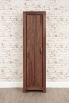 Baumhaus Mayan Walnut Tall Shoe Cupboard - Price Crash Furniture