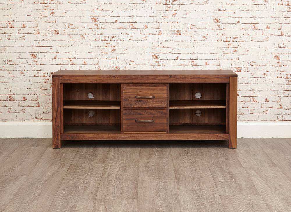 Baumhaus Mayan Walnut Widescreen Television Cabinet - Price Crash Furniture