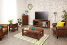 Baumhaus Mayan Walnut Widescreen Television Cabinet - Price Crash Furniture