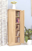 Baumhaus Mobel Oak DVD Storage Cupboard - Price Crash Furniture