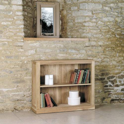 Baumhaus Mobel Oak Low Bookcase - Price Crash Furniture